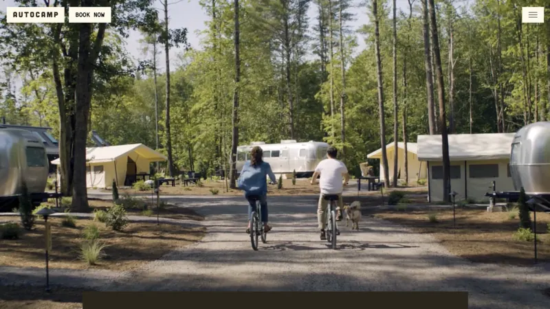 AutoCamp website screenshot