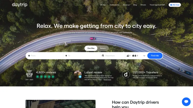 Daytrip website screenshot