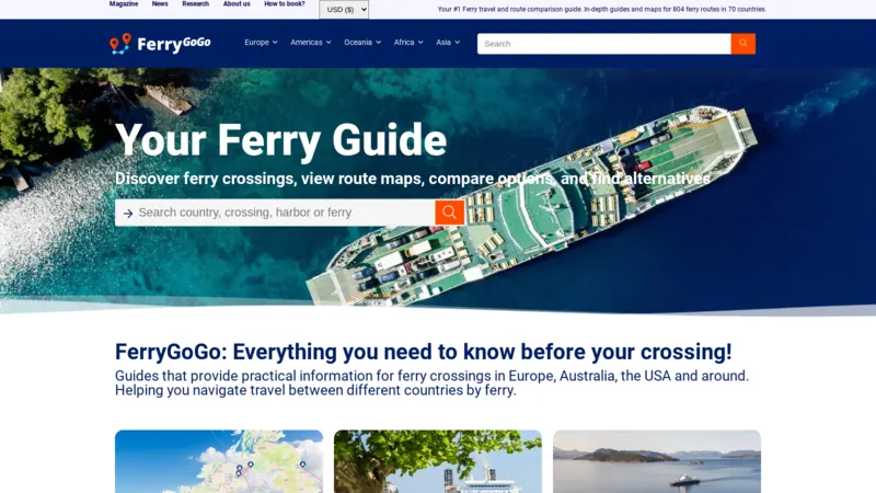FerryGoGo website screenshot