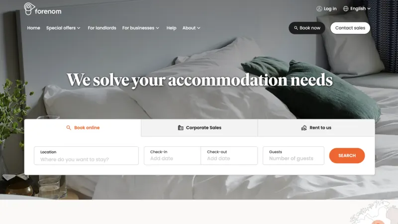 Forenom website screenshot