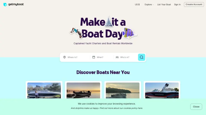 Get My Boat website screenshot