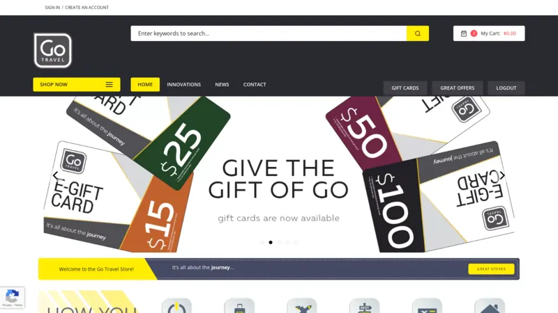 Go Travel website screenshot