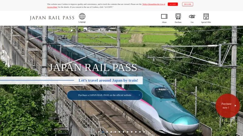 Japan Rail Pass website screenshot