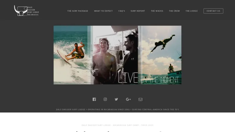 Nica Surf website screenshot