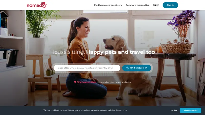 Nomador website screenshot