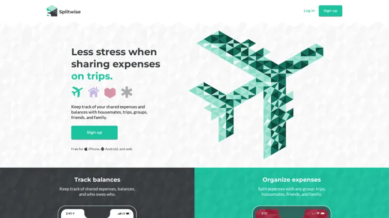Splitwise website screenshot