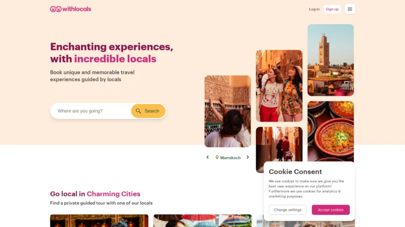 Withlocals website screenshot